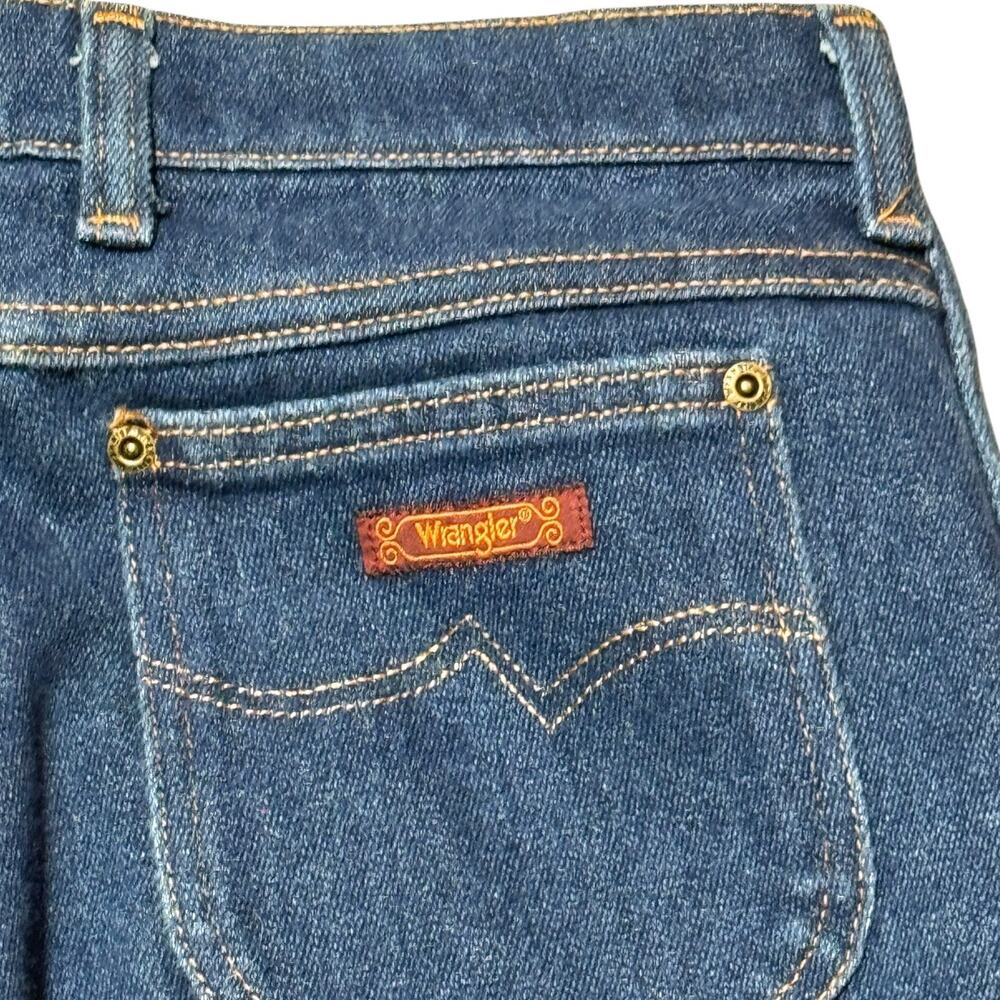 Vintage 80s Wrangler Jeans 100% Cotton Made in USA Blue Misses 16 - Picture 2 of 5